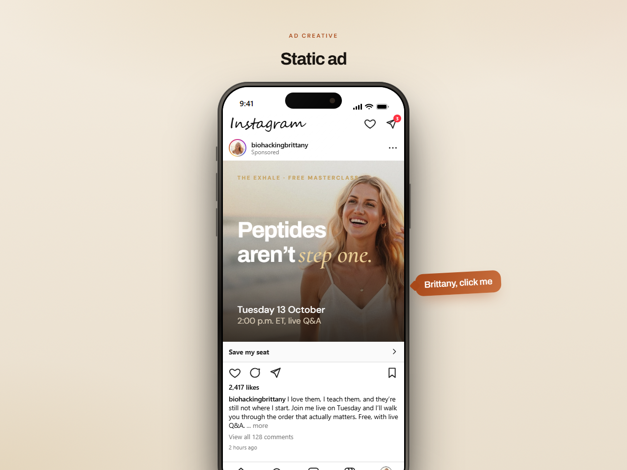 Static ad preview